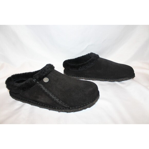 Birkenstock Women's Zermatt‎ Premium Shearling Slip On Sandals Clogs Black Sz 7 - Picture 3 of 5
